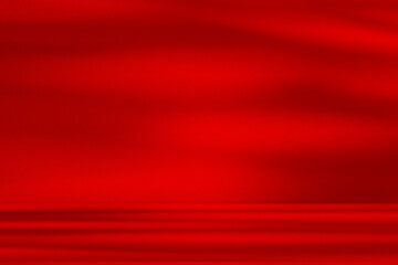 Leinwandbilder - Wall interior background, studio and backdrops show products.with shadow from window color Red background for text insertion and presentation product	
