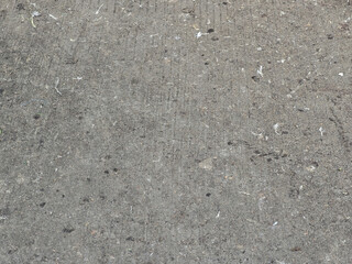 Poster - A close-up reveals the intricate texture and subtle variations of a weathered concrete surface, featuring scattered debris and organic elements, ideal for adding a natural touch to designs.