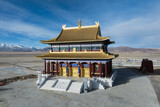 Ancient chinese Guandi temple in Tibet, China(words on temple mean best wishes )
