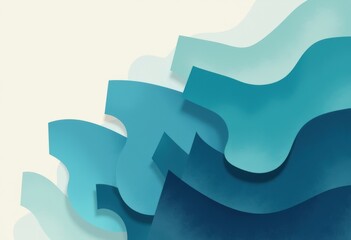Fototapete - Minimalist gradient rectangle sequence creating a dynamic VJ backdrop