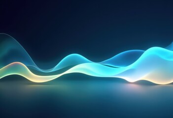 Aufkleber - Gradient light blobs flowing diagonally across a dark background