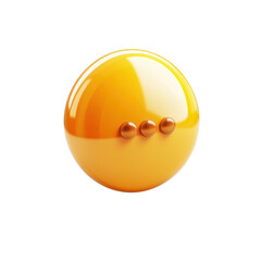 Poster - An enigmatic glossy orange orb hints at deep contemplation signified by on transparent background