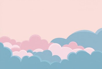 Poster - Minimalist car-trunk silhouettes cascading over a pastel backdrop