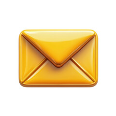 Poster - A gleaming gold envelope icon against a stark black canvas symbolizing on transparent background