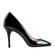 Black high heel women shoe png