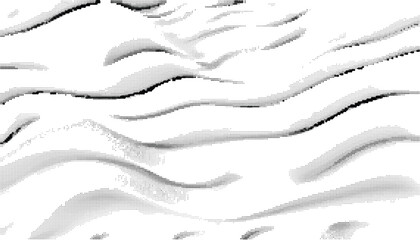 Wall Mural - Abstract wave lines halftone pattern. Black and white vector illustration	