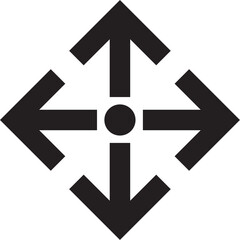 Fototapete - four arrow free direction vector design tempate