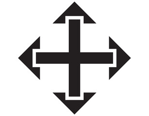 Fototapete - four arrow free direction vector design tempate