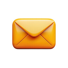 Poster - a gleaming golden envelope heralding news messages of hope or invitations on transparent background
