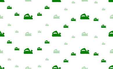 Poster - seamless pattern of large and small green electric plane symbols. the elements are arranged in a wav