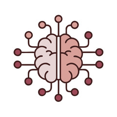 Poster - Brain network, artificial intelligence concept, for website design