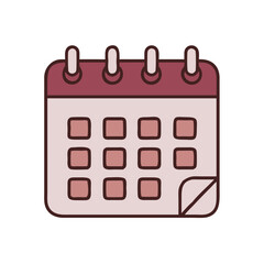 Poster - Simple calendar icon, neutral tones, for app design