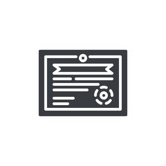 Poster - Academic achievement certificate vector icon