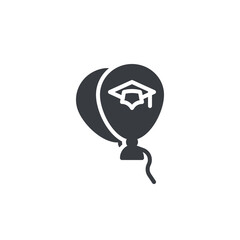 Fototapete - Graduation balloons vector icon