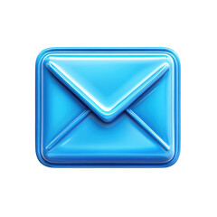 Poster - A gleaming azure email icon a modern messenger conveying digital on transparent background