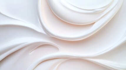 Fototapete - Pristine white curves sleek creating intertwining, minimalist design against neutral background