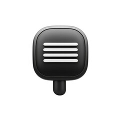 Poster - A sleek black hamburger menu icon representing digital navigation in a on transparent background
