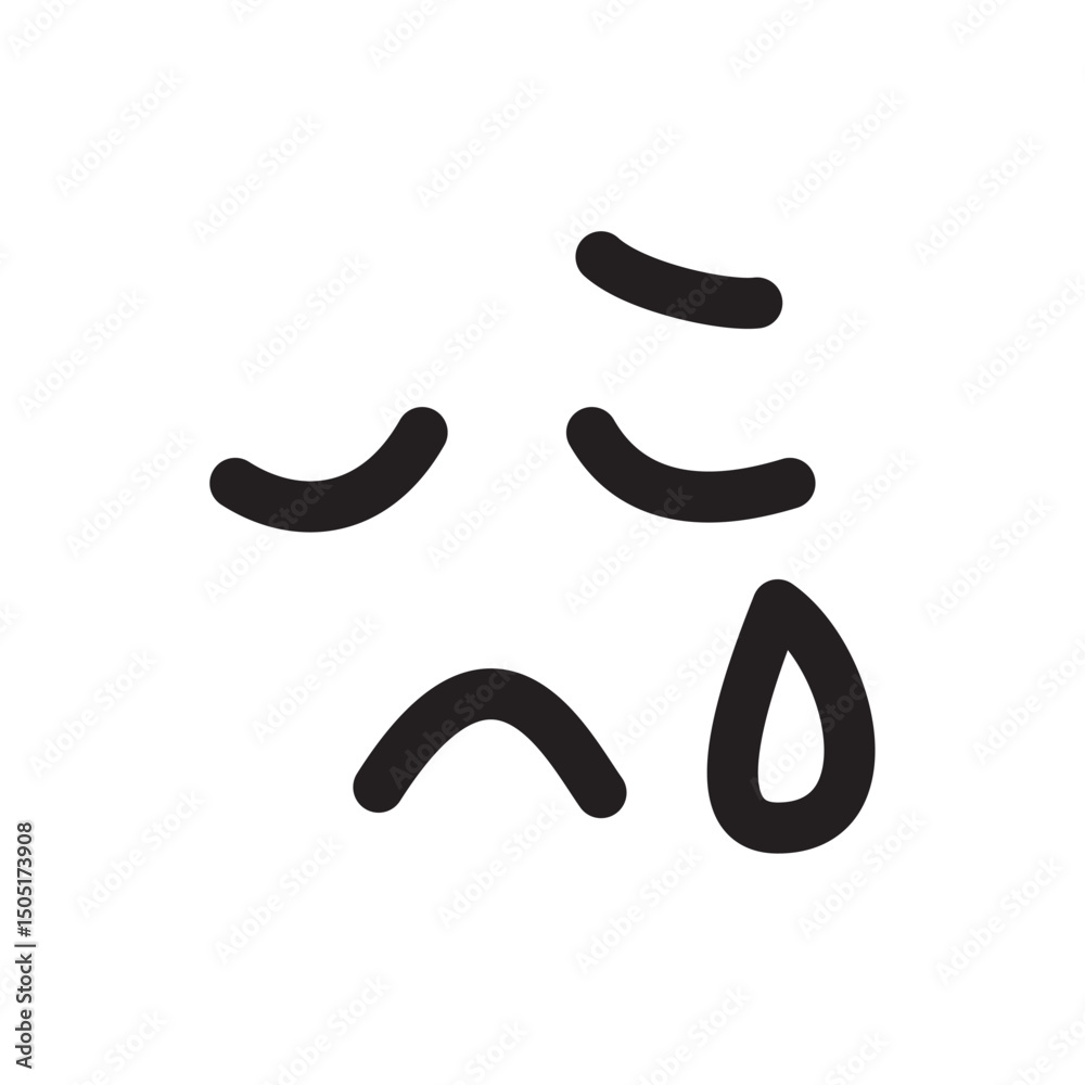 顔 文字 泣く シンプル