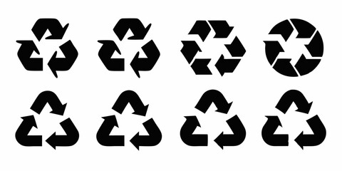 Poster - Recycle icons set high quality recycling symbols