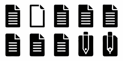 Poster - Document with pen icon form symbol isolated design