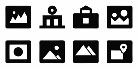 Poster - Gallery icon set single image for website or app