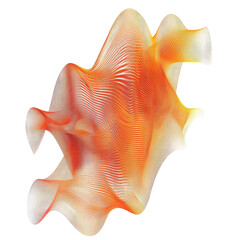 Poster - Abstract fiery design evoking a vibrant energy with flowing lines and a on transparent background