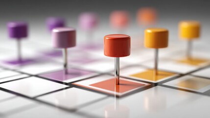 Poster - Emotion-coded strategy map icon concept with strategic visuals for analyzing emotional responses in decision making