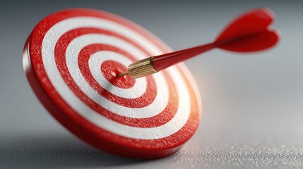 Poster - Goal management icon concept featuring a dart symbol with project paths illustrating strategic planning and execution