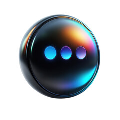 Fototapete - A futuristic orb reveals three luminous dots a gateway to endless on transparent background