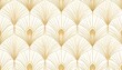 © Konstantin Sigaev - A repeating pattern with a gold Art Deco design, perfect for wallpaper, backgrounds, and decorative elements.