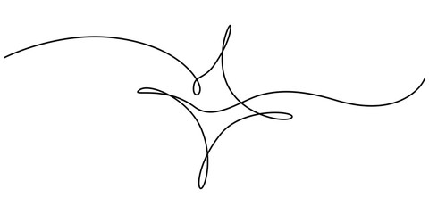 Poster - Stars Continuous Line Icon, hand draw doodle stars illustration in continuous line arts style vector, Star continuous one line drawing vector illustration, Premium vector.