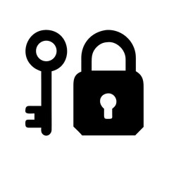 Poster - Key and padlock, a security concept, for websites