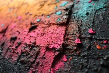 Fototapete - Colorful abstract texture showcasing vibrant hues and depth in an artistic display on a surface