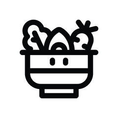 salad line icon. clean and minimalist vector icon for websites, mobile apps, presentations, and logo
