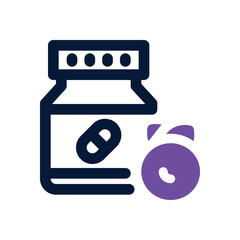 supplement duotone icon. sleek and modern vector icon for websites, mobile apps, marketing materials