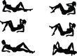 © Kingkor - Silhouette Collection of Women Lying Down in Relaxed and Sensual Poses