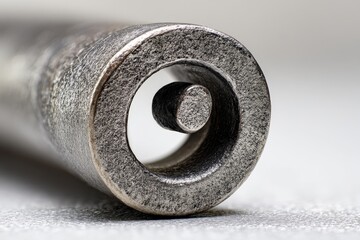 Aufkleber - Close-up of a metallic part showcasing intricate details in industrial design and manufacturing process