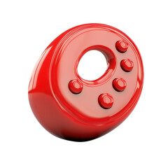 Fototapete - Sleek Red Donut A bold statement of modern design glossy with playful on transparent background