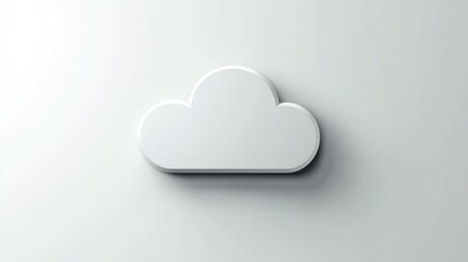 Poster - Simple cloud icon on white background