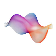 Poster - An abstract vibrant flowing ribbon weaving dreams with digital on transparent background