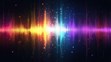 Aufkleber - Vibrant audio waves