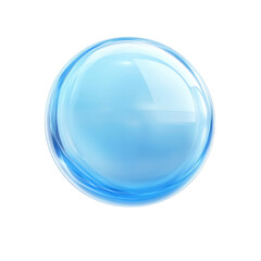 Poster - Captivating blue sphere like a droplet of sky reflecting dreams and on transparent background