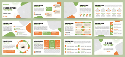 Wall Mural - modern presentation slide templates. infographic elements template set for web, print, annual report