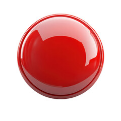 Poster - A vibrant glossy red orb radiating confidence and passion floating with on transparent background