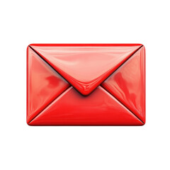 Poster - Sending love A vibrant red mail icon conveying heartfelt messages and on transparent background