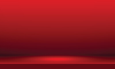 Poster - modern gradient soft dark red light studio room with copy space business background