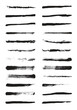 © garaFix_anim - Collection of different Hand drawn black dry marker chalk strokes isolated on white background. Collection of hand drawn templates. Can be used and edit easily. Perfect for digital art, banners.EPS 10