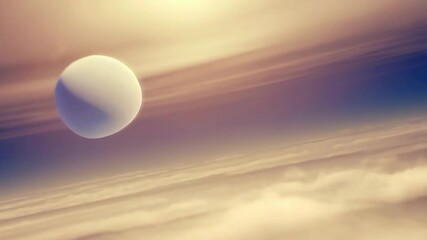 Poster - Abstract shapes floating and rotating slowly in space with gradients  