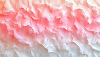 Poster - Abstract Light-Peach, 3D, Low-Profile, Delicate Wave Design, Seamless Texture Pattern, Background