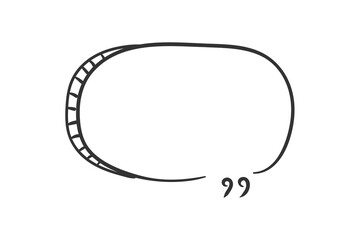 Leinwandbilder - PNG quote bubble hand drawn scribble chat text box speech note vector icon conversation comic design background communication

